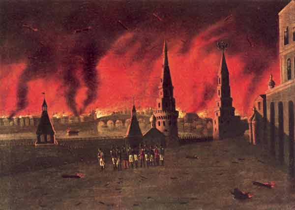 Пожар Москвы в 1812 году. Художник Ф.Вендрамини